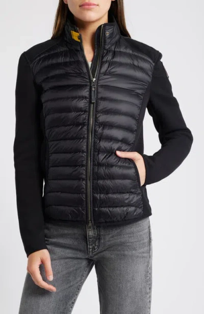Parajumpers Logo-patch Zip-up Padded Jacket In Black