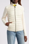Parajumpers Olivia Waterproof Mixed Media 750 Fill Power Down Jacket In Moonbeam
