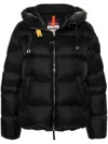 Parajumpers Padded High Collar Puffer Jacket With Hood In Black