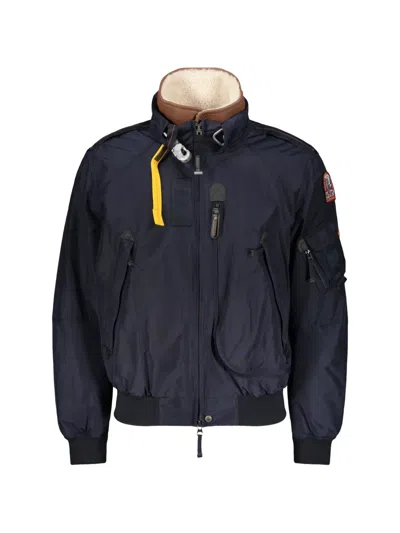 Parajumpers Padded Shearling-trim Bomber Jacket In Blue