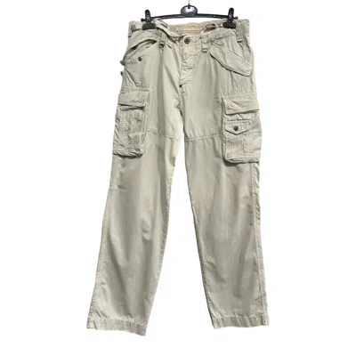 Pre-owned Parajumpers Parajumpes Cargo Multipockets Pants Size 33 In Beige