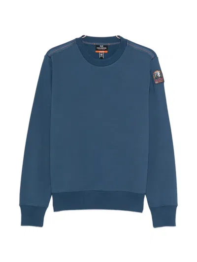 Parajumpers Patch Crew Neck Sweatshirt In Blue
