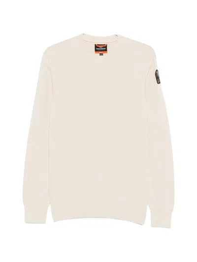 Parajumpers Patch Crewneck Sweater In Neutral