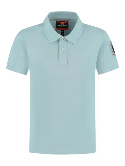 Parajumpers Kids' Patch Logo Polo Shirt In Blue