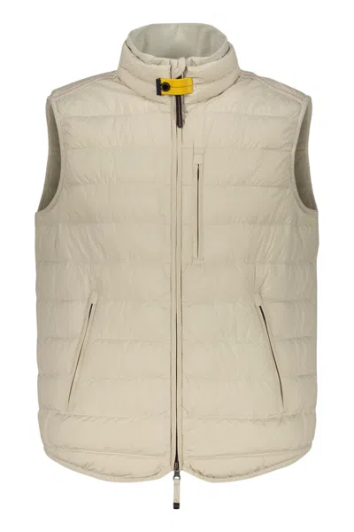 Parajumpers Perfect Full Zip Down Vest In Beige