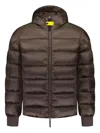 Parajumpers Pharrel Hooded Padded Jacket In Brown