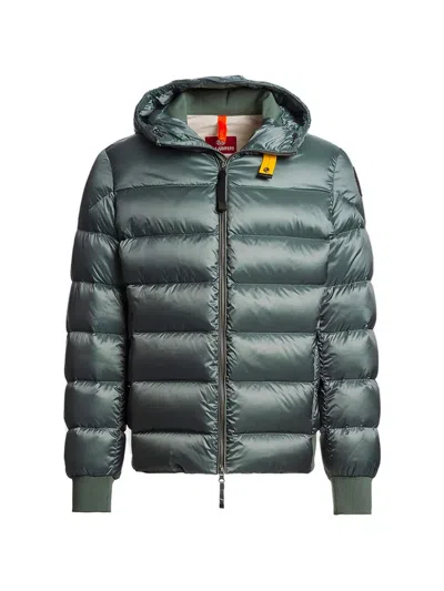 Parajumpers Pharrell Quilted Hooded Jacket In Green