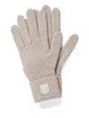 Parajumpers Plain Merino Wool Gloves In Neutral