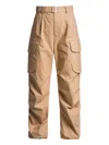 Parajumpers Pleated Cargo Trousers In Brown