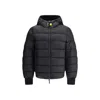 Parajumpers Black Polyamide Jacket Coat In Black
