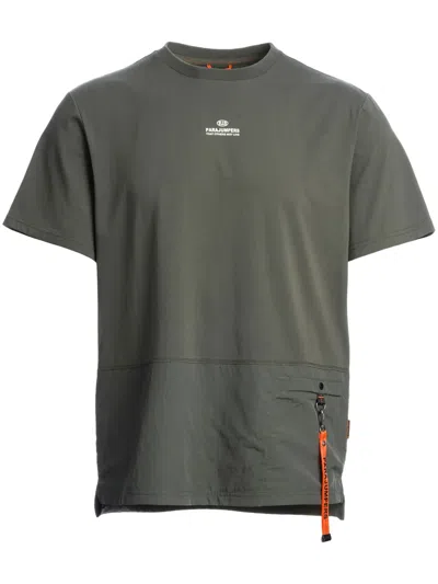 Parajumpers Press-stud Pocket T-shirt In Green