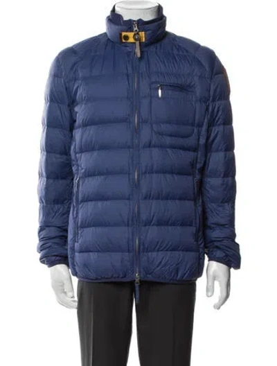 Pre-owned Parajumpers Puffer Coat In Blue