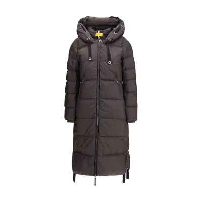Parajumpers Purple Polyamide Coat In Brown
