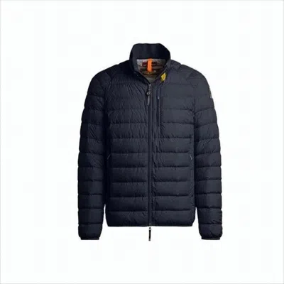 Parajumpers Quilted Blue Down Coat With High Collar And Chest Pocket