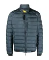 Parajumpers Down Jacket With Adjustable Bottom And Iconic Tape In Blue
