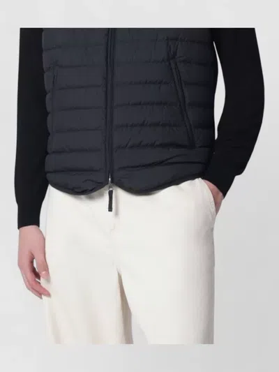 Parajumpers Quilted High Collar Sleeveless Vest Pockets In Animal Print