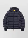 Parajumpers Quilted Hooded Coat Long Sleeves In Blue