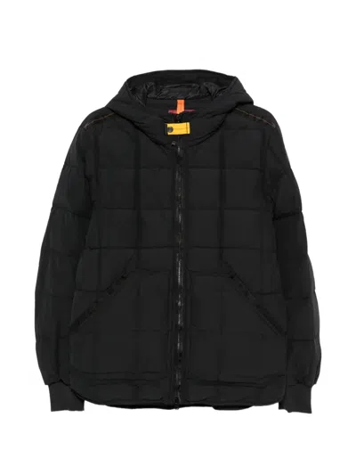 Parajumpers Quilted Hooded Jacket In Black