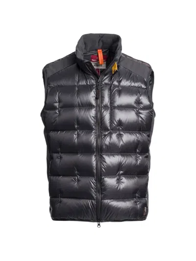 Parajumpers Quilted Hybrid Vest In Blue