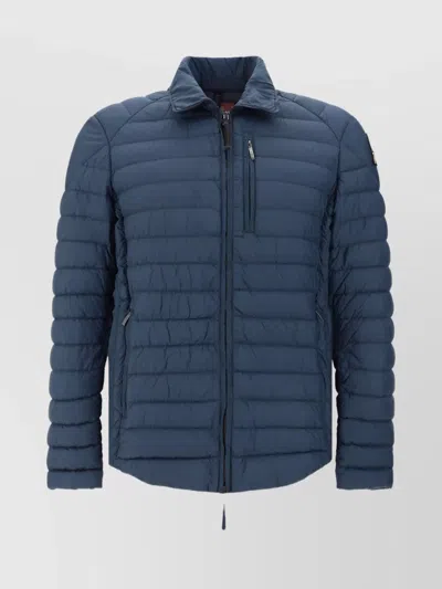 Parajumpers Quilted Padded Collar Jacket In Blue