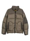 Parajumpers Quilted Panelled Down Jacket In Brown
