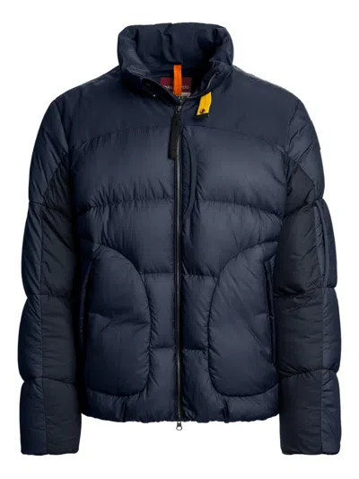 Parajumpers Quilted Panelled Jacket In Blue