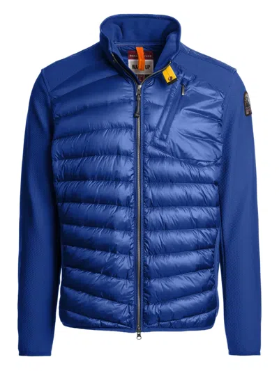 Parajumpers Quilted Panelled Jacket In Blue