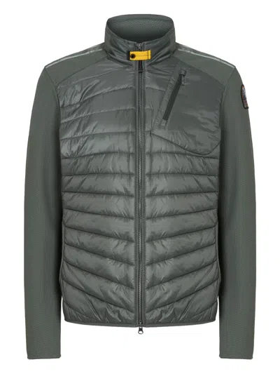 Parajumpers Quilted Panelled Jacket In Green