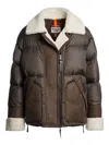 Parajumpers Quilted Shearling-trimmed Puffer Jacket In Brown