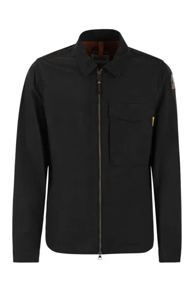 Parajumpers Rayner - Overshirt With Zip In Black