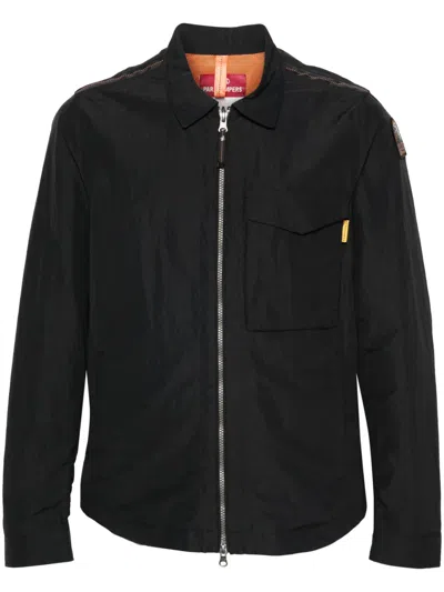 Parajumpers Rayner Logo-patch Shirt Jacket In Black