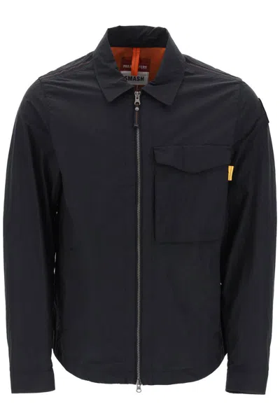 Parajumpers "rayner Overshirt In Nylon In Nero