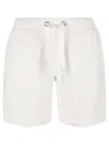 Parajumpers Relaxed Fit White Shorts With Drawstring Waist In White