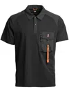 Parajumpers "rescue Polo With Nylon Inserts" In Black