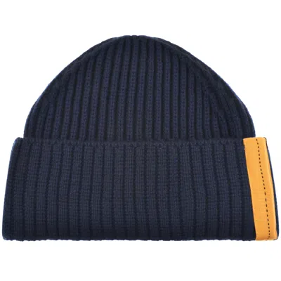 Parajumpers Ribbed Beanie Nest Hat Navy In Blue