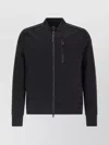 Parajumpers Ribbed Cuffs And Hem Sweatshirt With Zip Pocket In Black