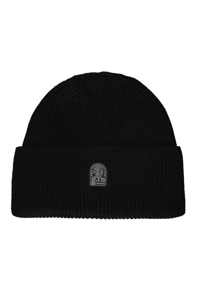 Parajumpers Ribbed Knit Beanie In Black