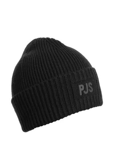Parajumpers Ribbed-logo Beanie Hat In Blue