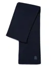 Parajumpers Ribbed Logo Scarf In Blue