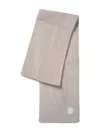 Parajumpers Ribbed Logo Scarf In Gray