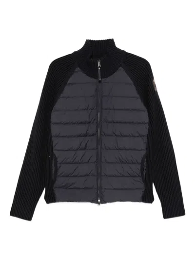 Parajumpers Ribbed Panelled Jacket In Blue