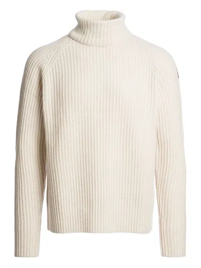 Parajumpers Ribbed Turtleneck Sweater In Neutral