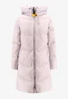 Parajumpers Women Rindou Long Jacket With Hood In Pink