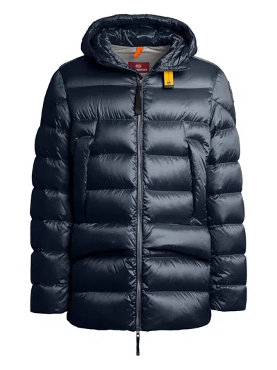 Parajumpers Rolph Hooded Quilted Puffer Jacket In Blue