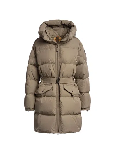 Parajumpers Rosehall Belted Puffer Coat In 브라운