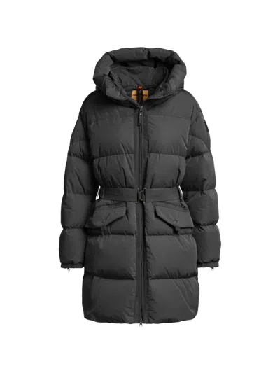 Parajumpers Rosehall Belted Quilted Jacket In Black