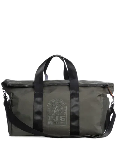 Parajumpers Rubberised-logo Holdalls In Green