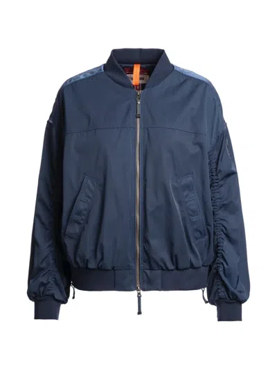 Parajumpers Ruched Bomber Jacket In Blue