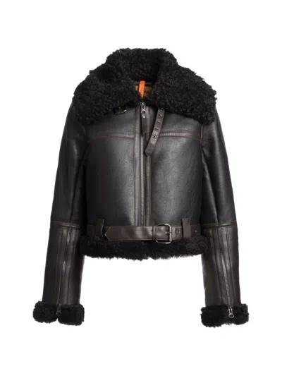 Parajumpers Sarh Shearling Jacket In White