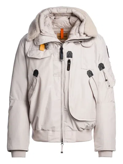 PARAJUMPERS SHEARLING-COLLAR HOODED BOMBER JACKET